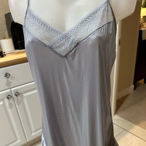 Victoria’s Secret silver shimmer slip. Never warn.